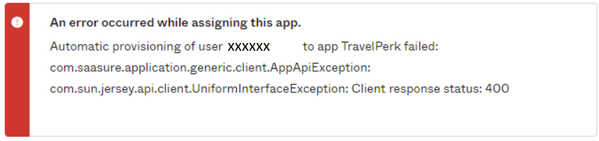 Error message