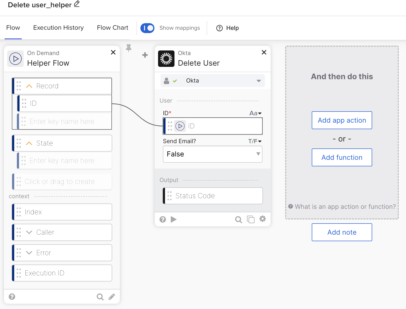 Delete user flow