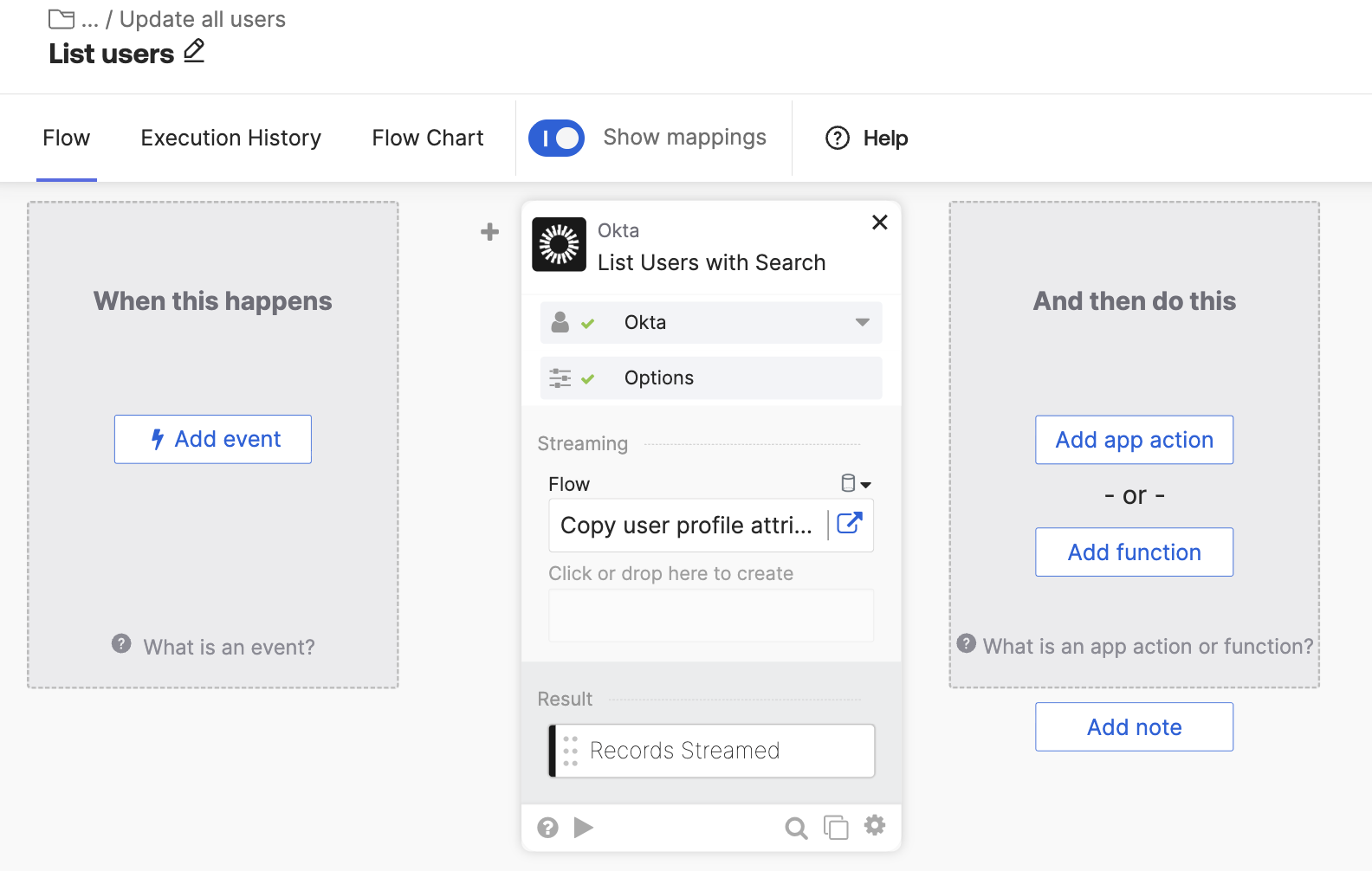 List users flow