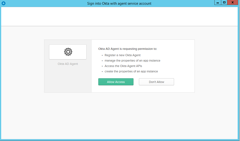 Okta AD Agent permissions