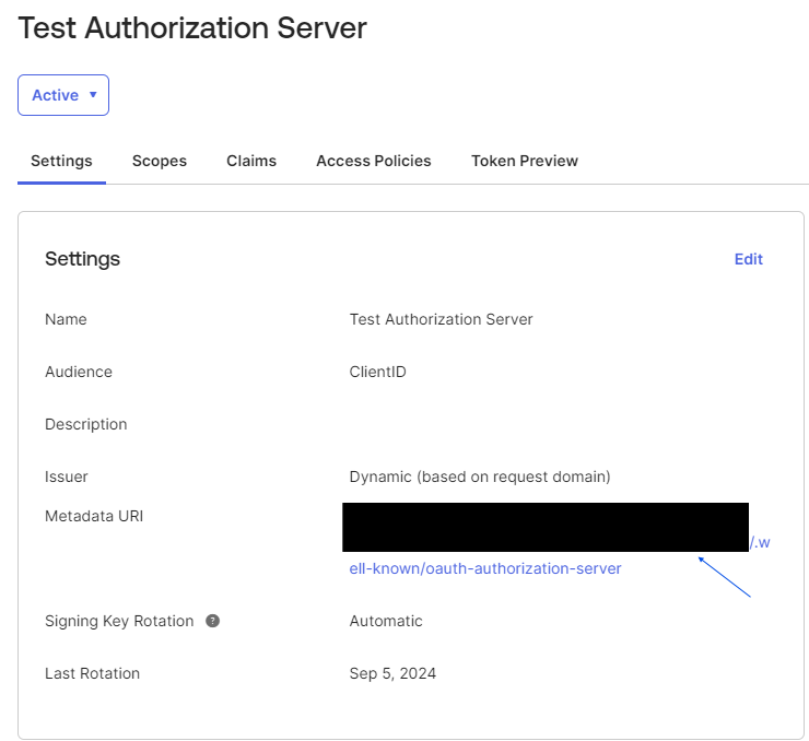 Test Authorization Server