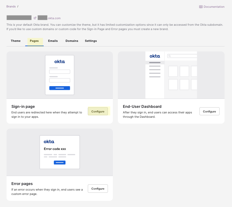 Sign-in page