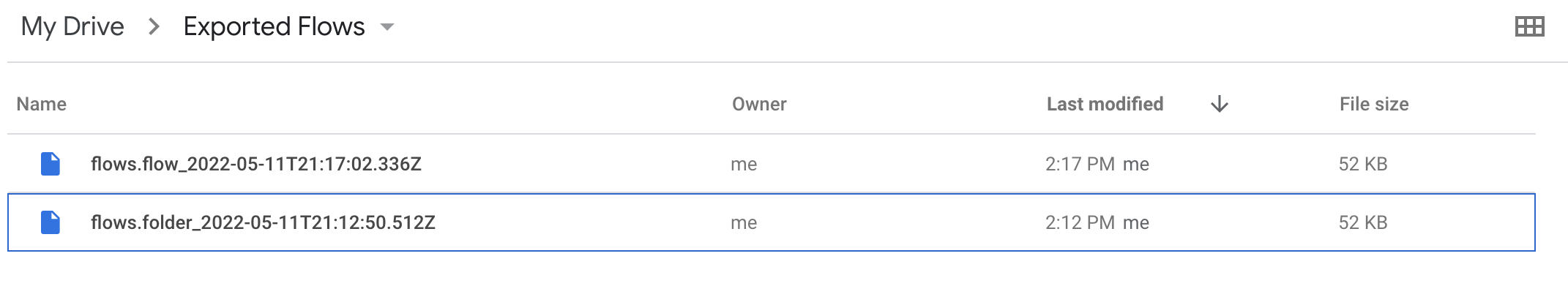 Google Drive folders