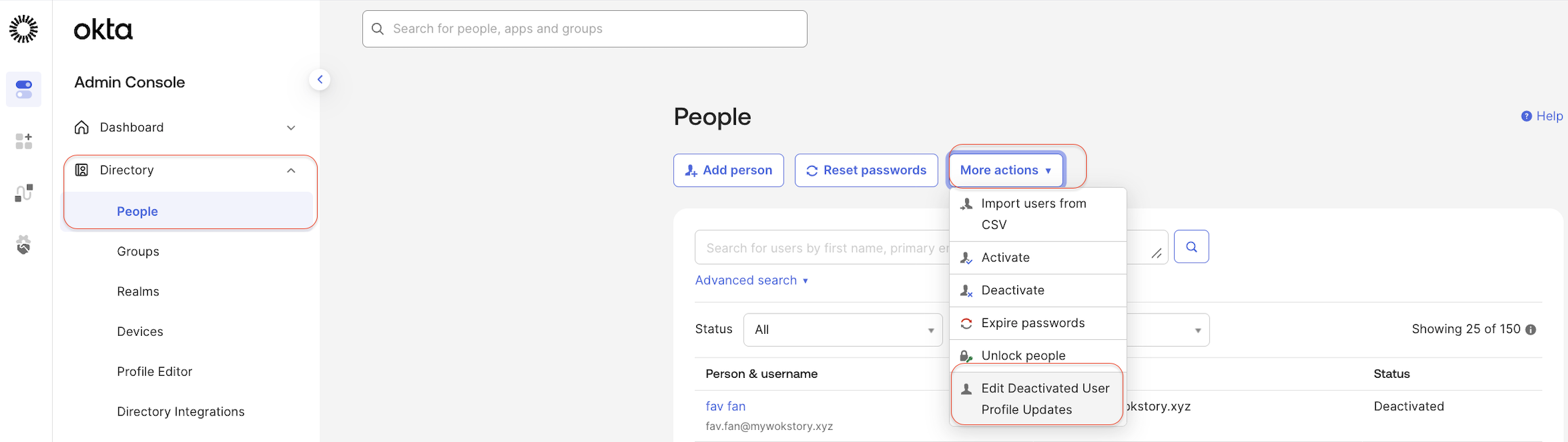 Edit Deactivated User Profile Updates