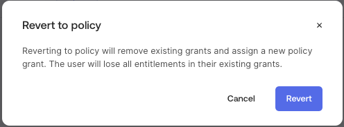 Revert to policy