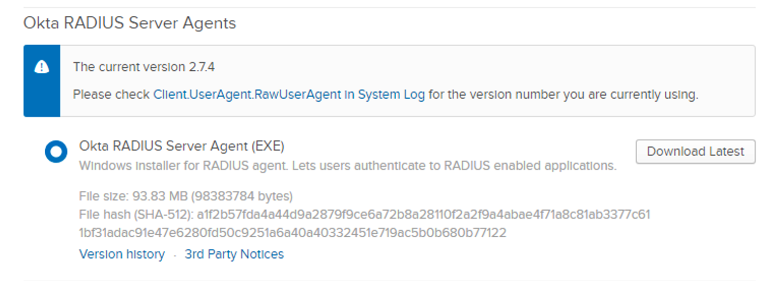Okta RADIUS server agents