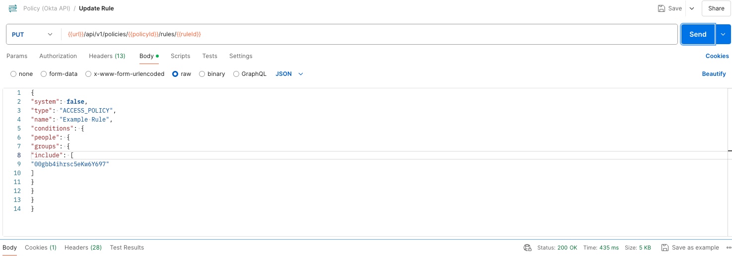 Postman call screenshot