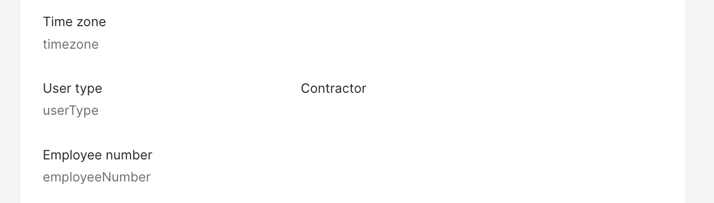 Example of Contractor user type