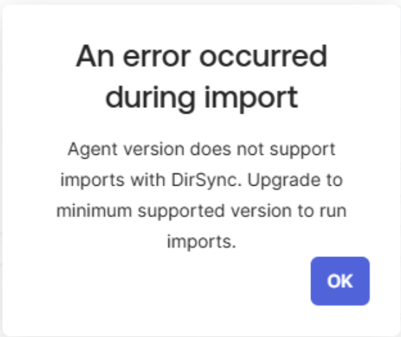 Error message