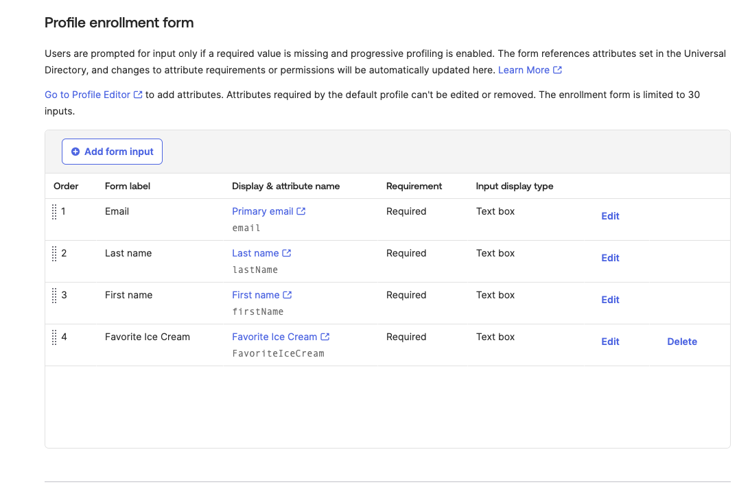 Profile Enrollment Form