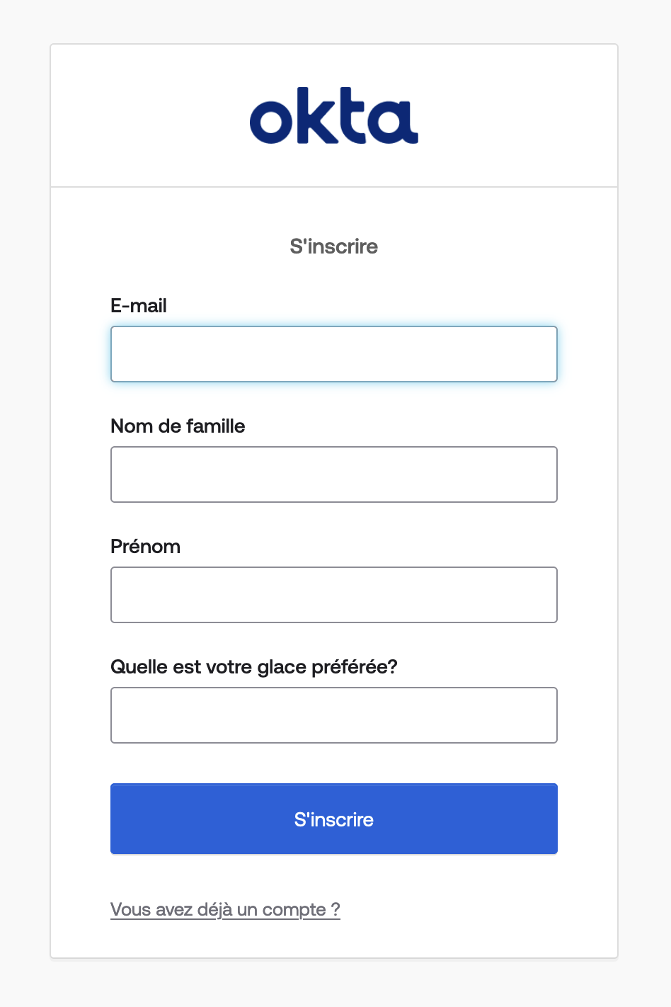 customized widget in French