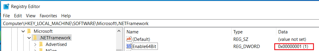 Registry editor