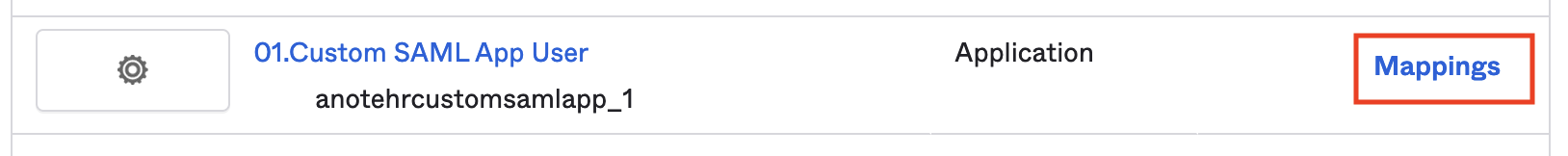 Mappings button