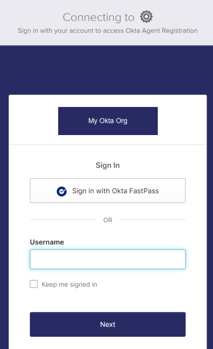 Okta AD Agent installation - browser login