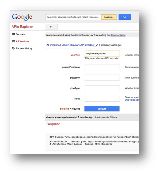 Google APIs Explorer