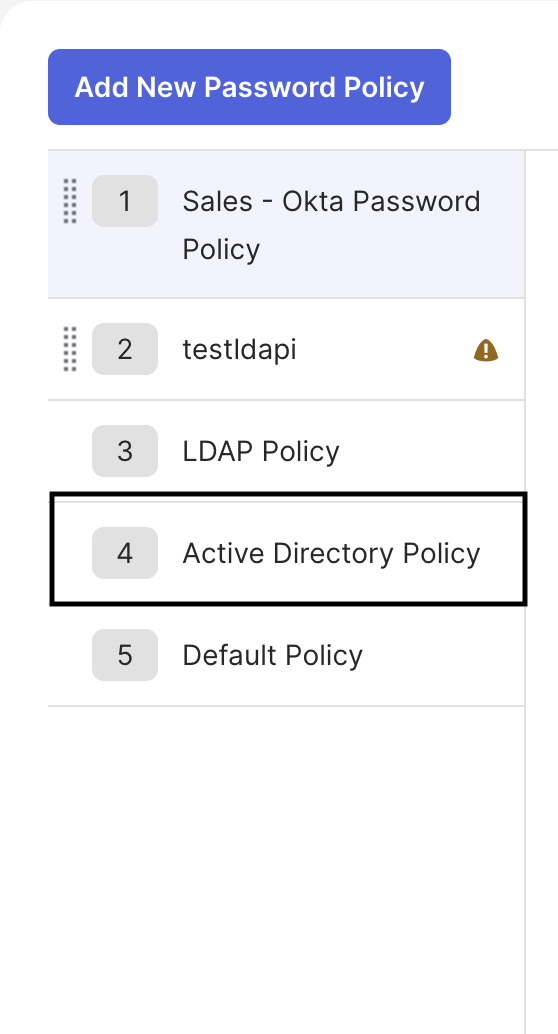 Active Directory Policy option