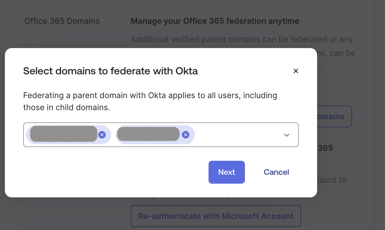 Select the Domain