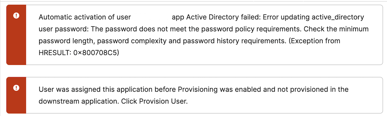 Error Messages