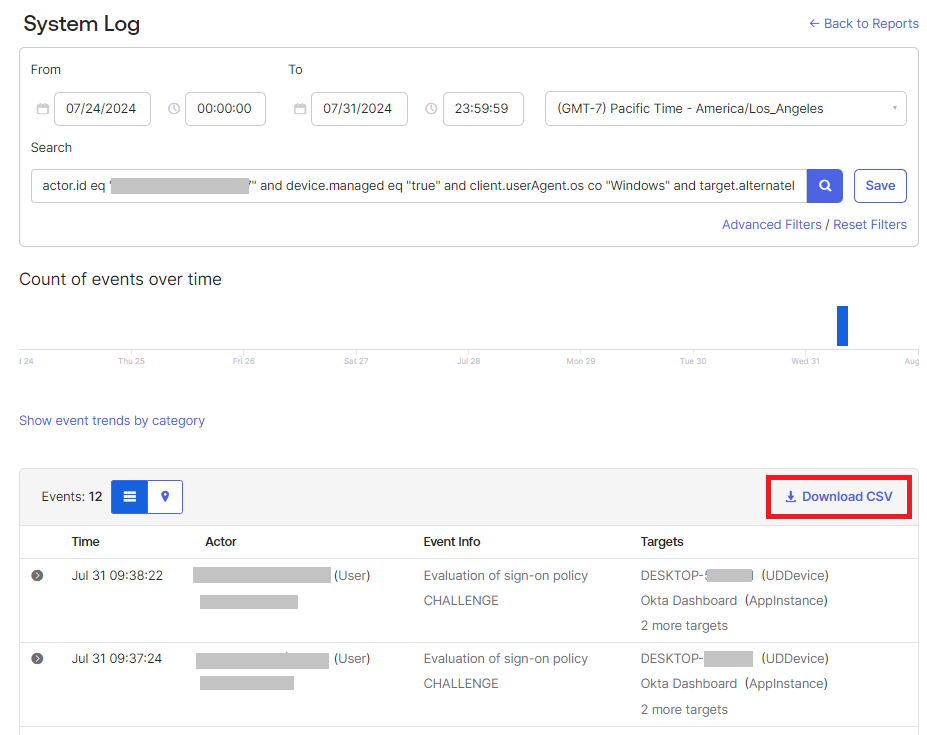 System log