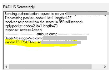 RADIUS Server reply