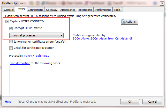 Decrypt HTTPS traffic