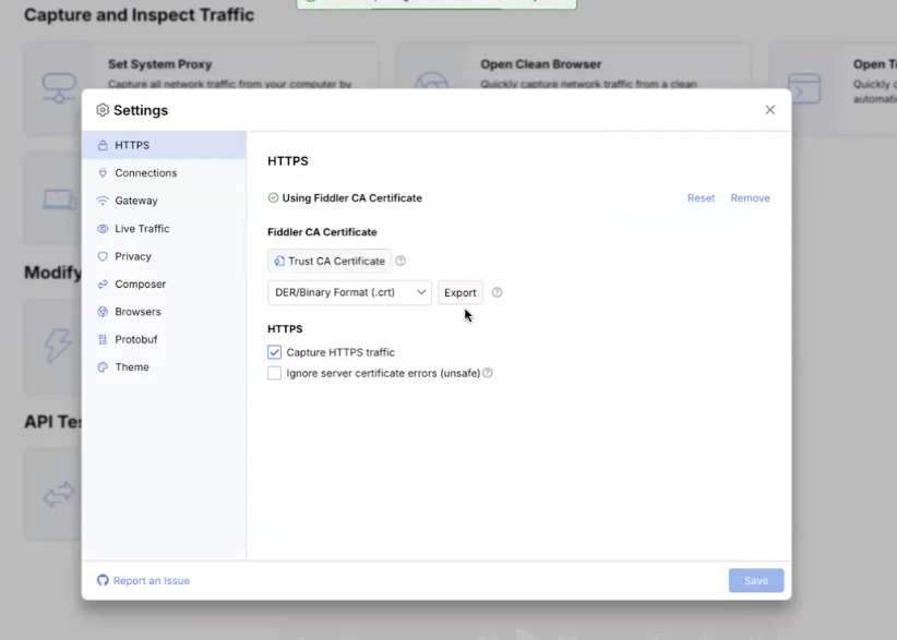 Settings