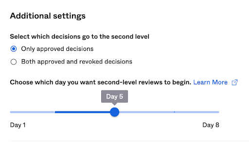 Additional settings