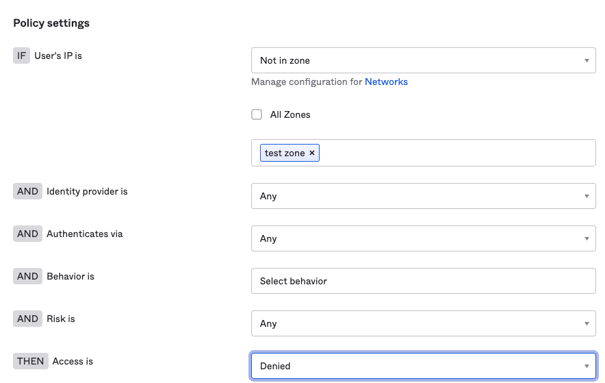 Policy Settings
