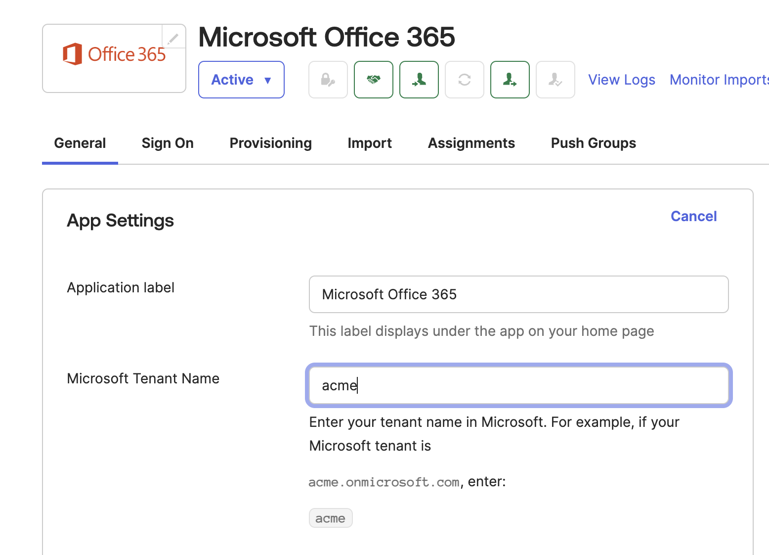 O365 General settings