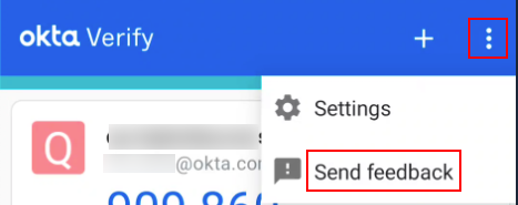 Send feedback button