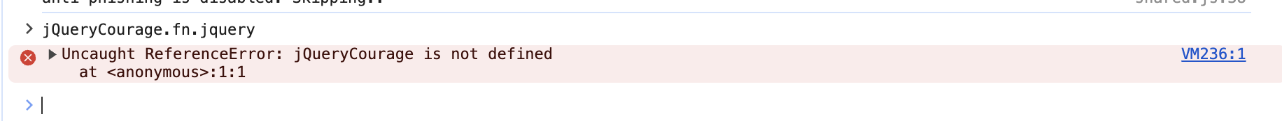 Uncaught ReferenceError