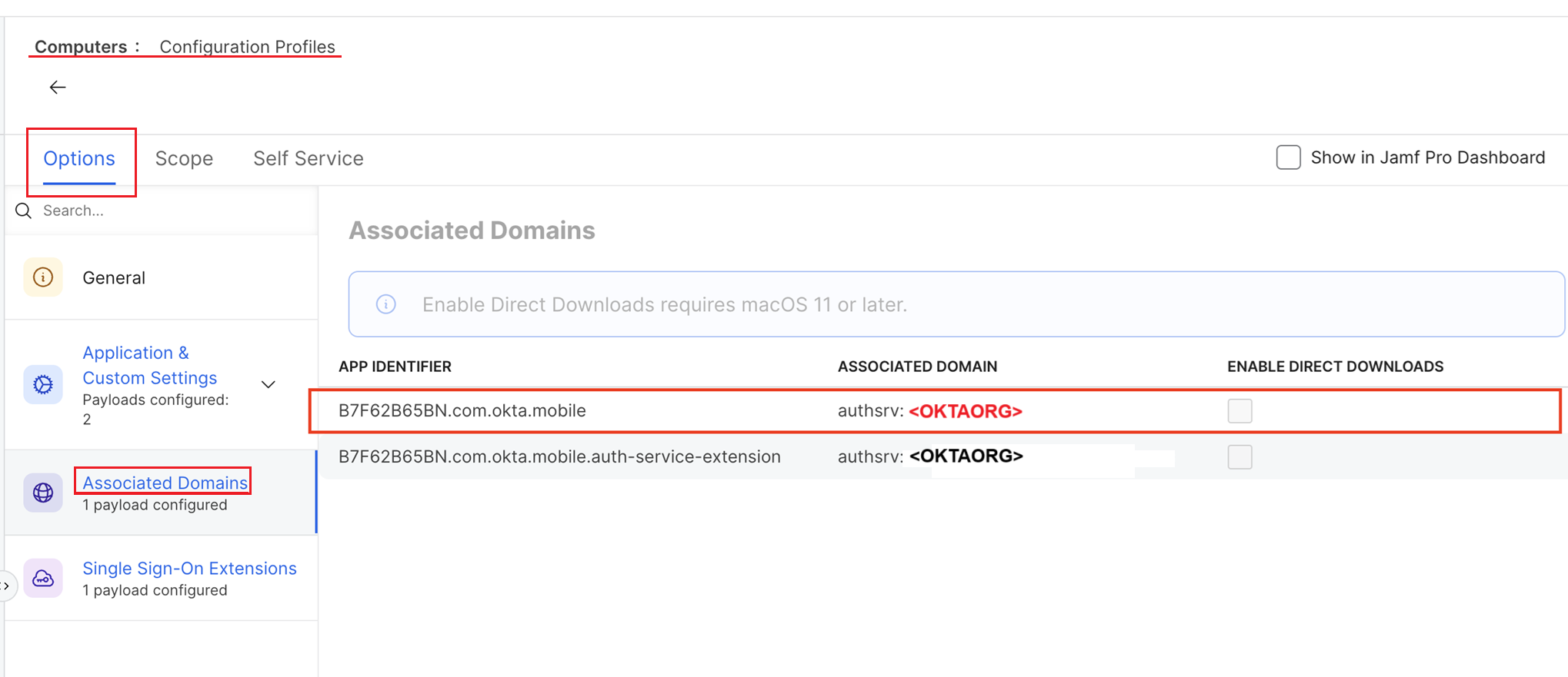 Associated Domains