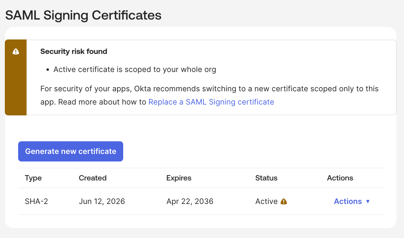 Generate Certificate