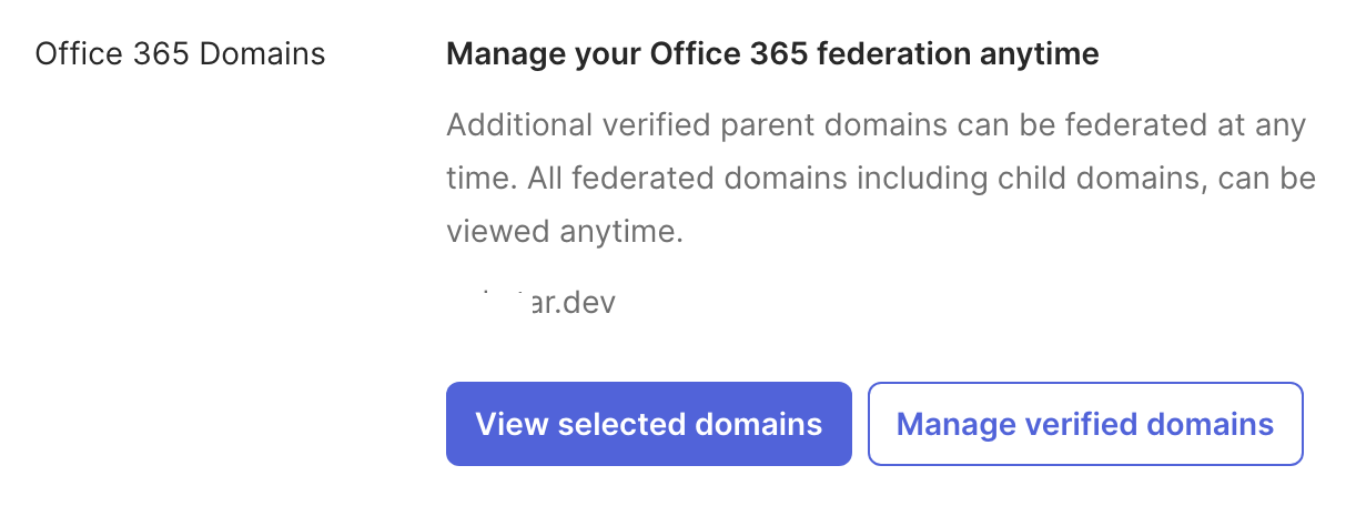 View selected domains