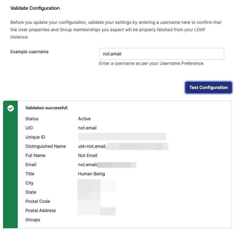 Validate Configuration