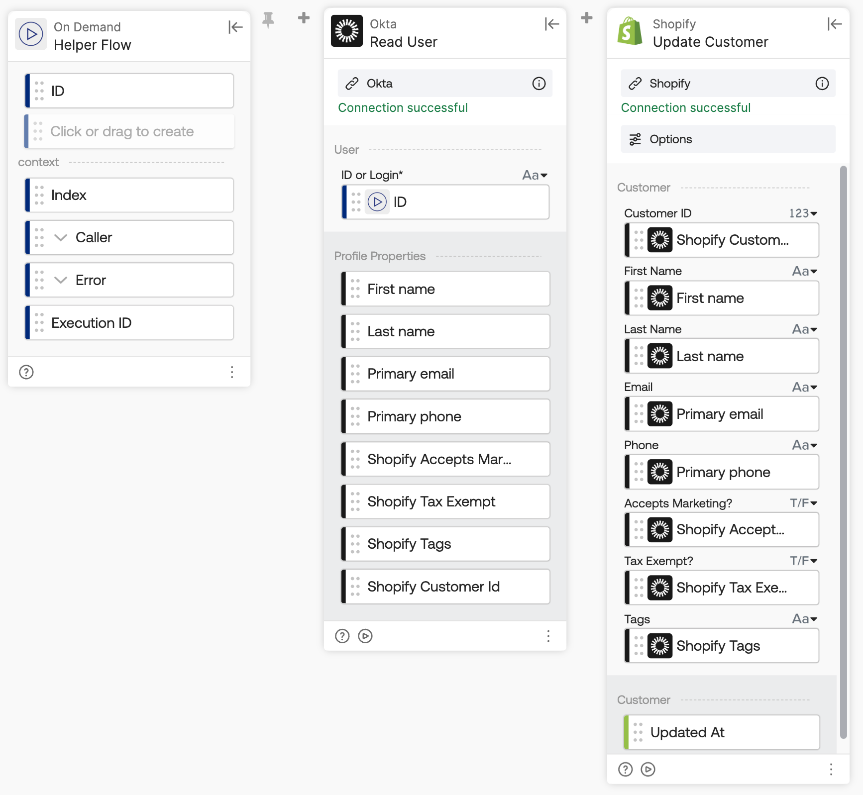 Update the customer profile in Shopify