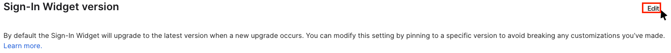 Sign in widget