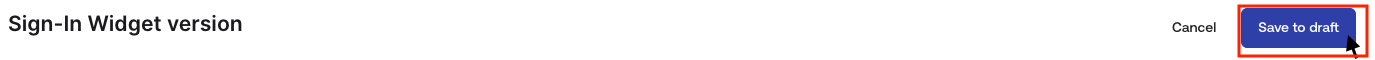 Sign in widget