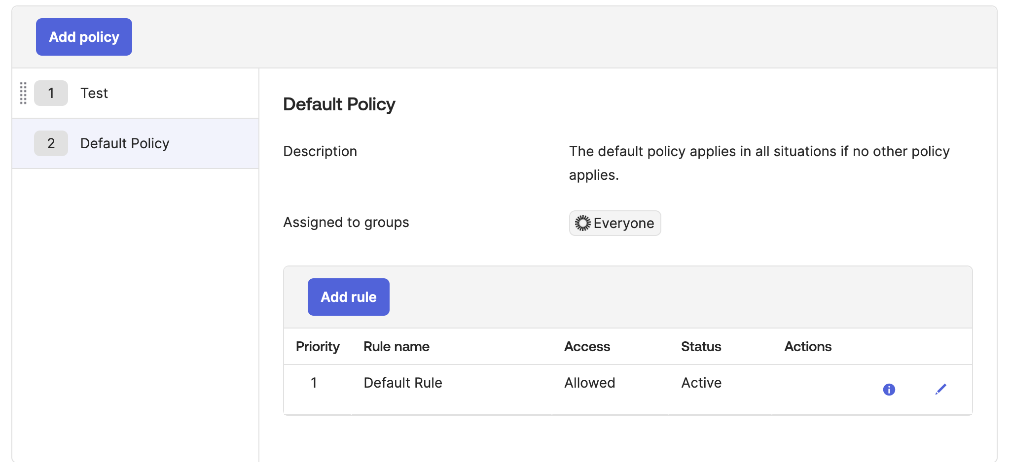 Default Policy