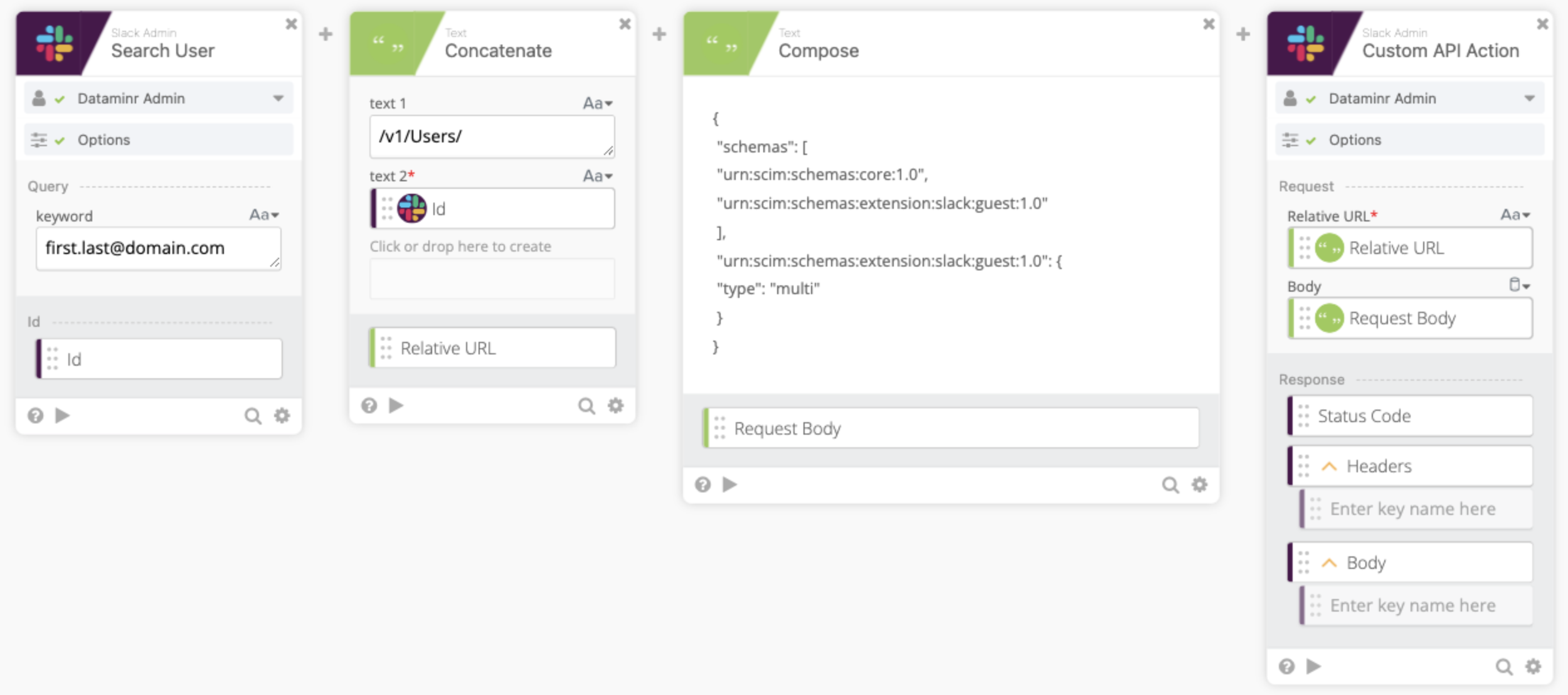 slack multi channel workflow
