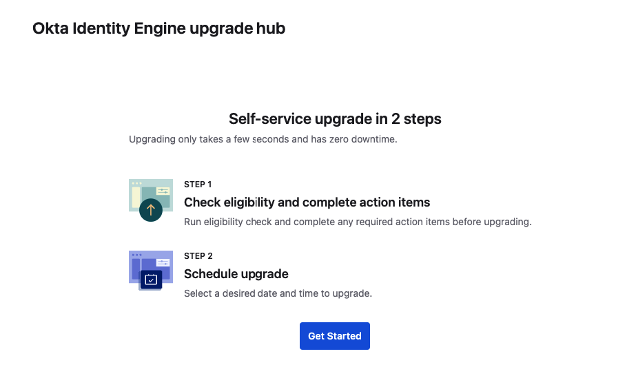 Get Started button