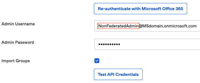 Microsoft admin account