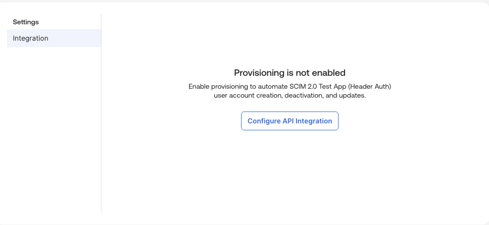 Configure API Integration