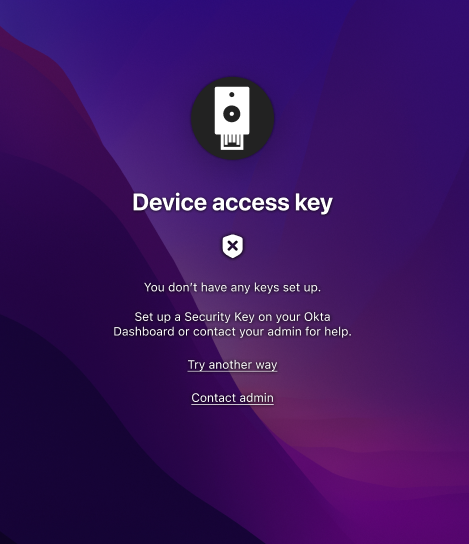 Device access key