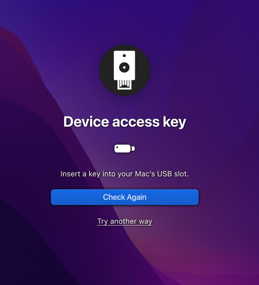Device access key