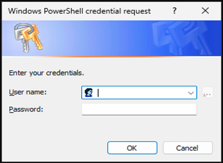 Windows PowerShell credential request