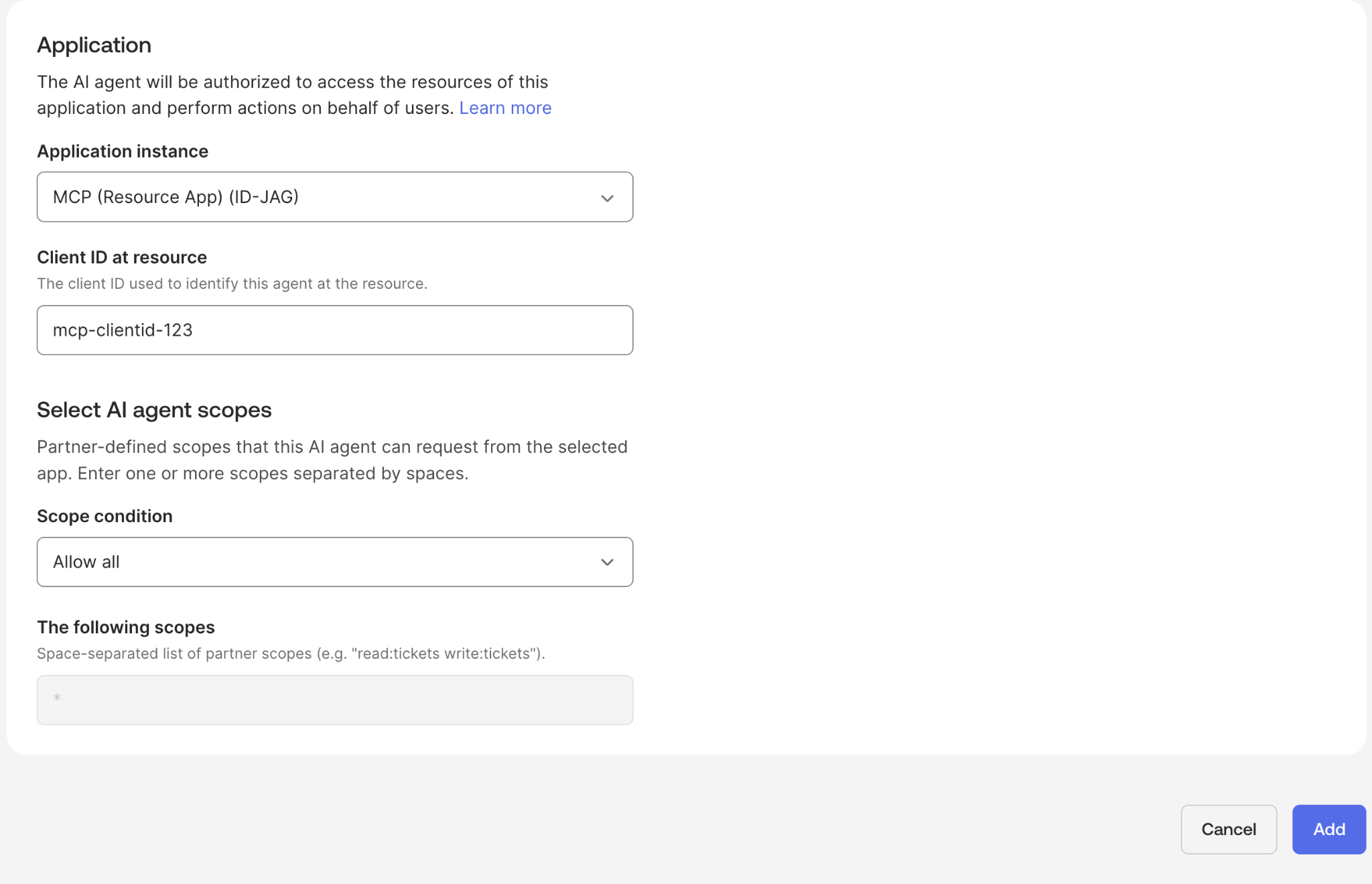 App resource connection